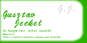 gusztav jeckel business card